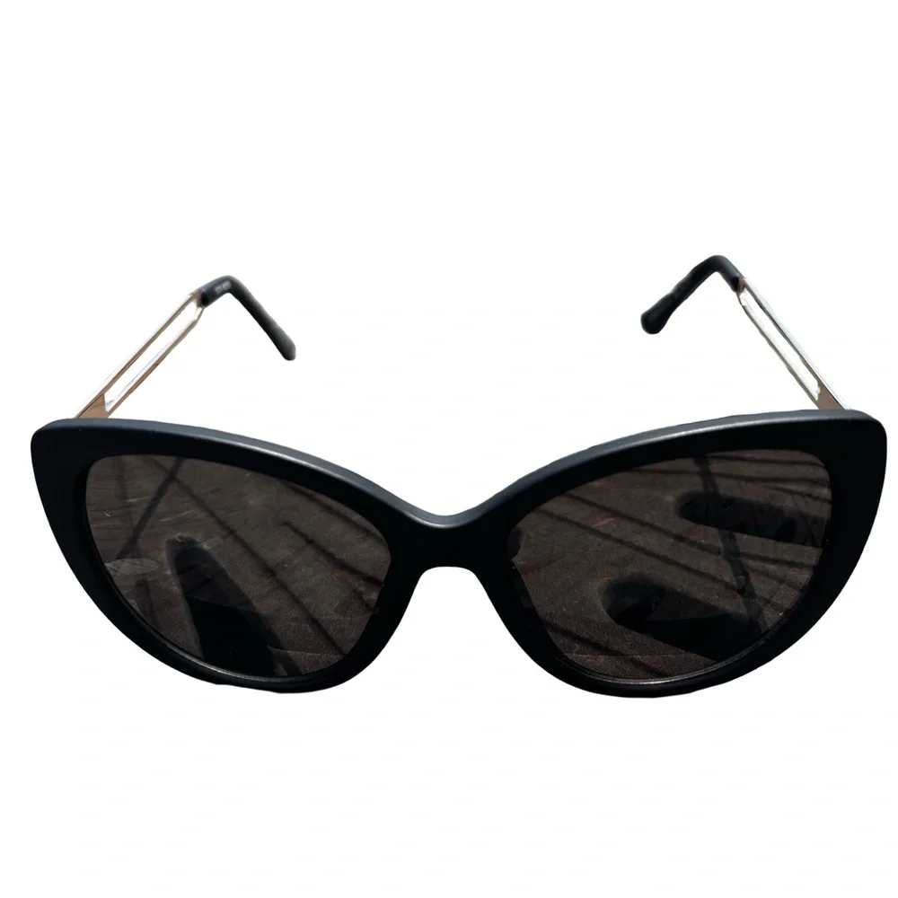 Steve Madden Women’s Black Cat-Eye Sunglasses